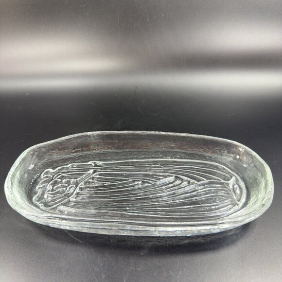 Pilgrim Glass Condiment Relish Serving Dish Tray Celery Clear Heavy Dish - Picture 12 of 12
